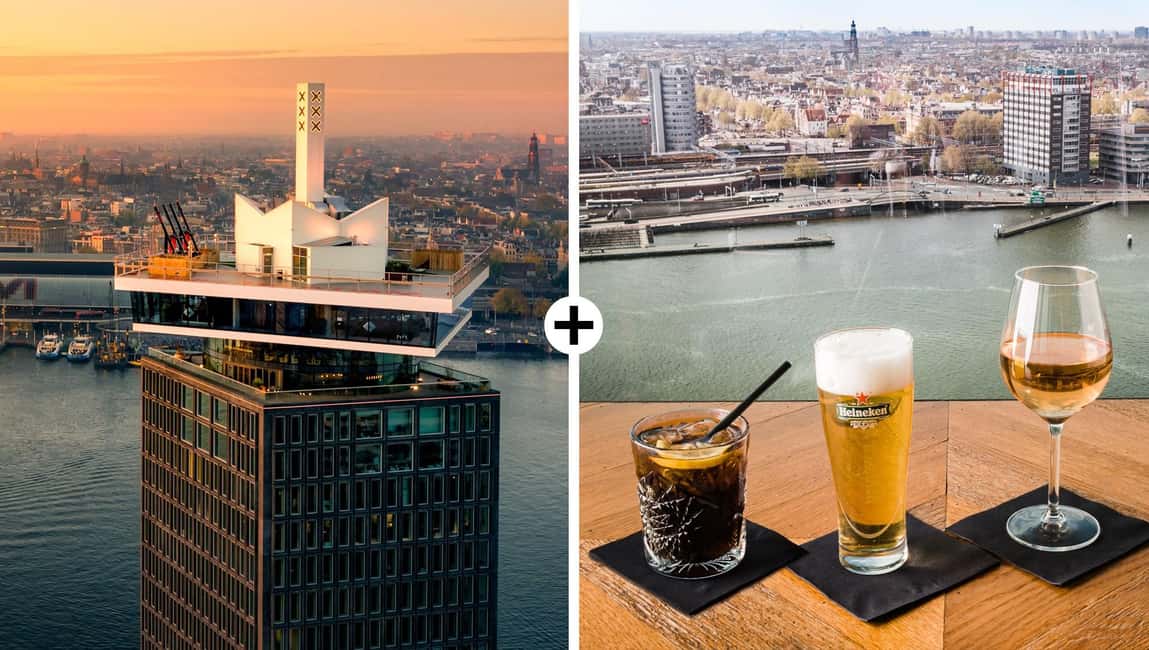 Amsterdam: A'DAM Lookout Entry Ticket with 2 Drinks - Amsterdam North Views From the A’DAM Tower