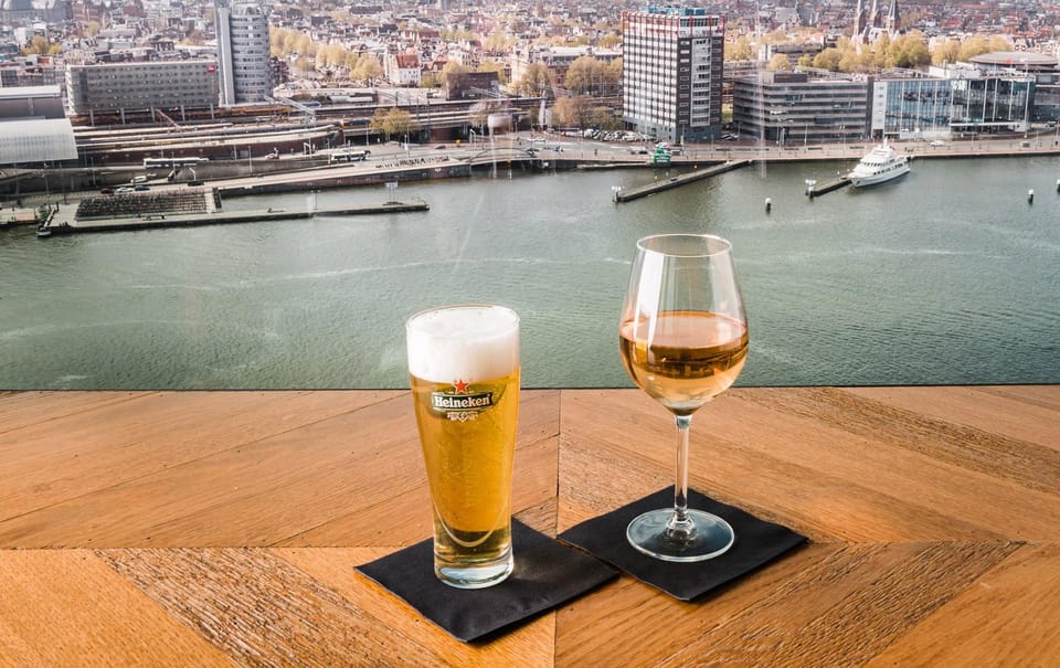 Amsterdam: A'DAM Lookout Entry Ticket with 2 Drinks - Check-In and The Fast Lift Up 20 Floors