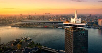 Amsterdam: A'DAM Lookout Entry Ticket with Burger - The lookout deck: what you actually see from 100-ish meters up
