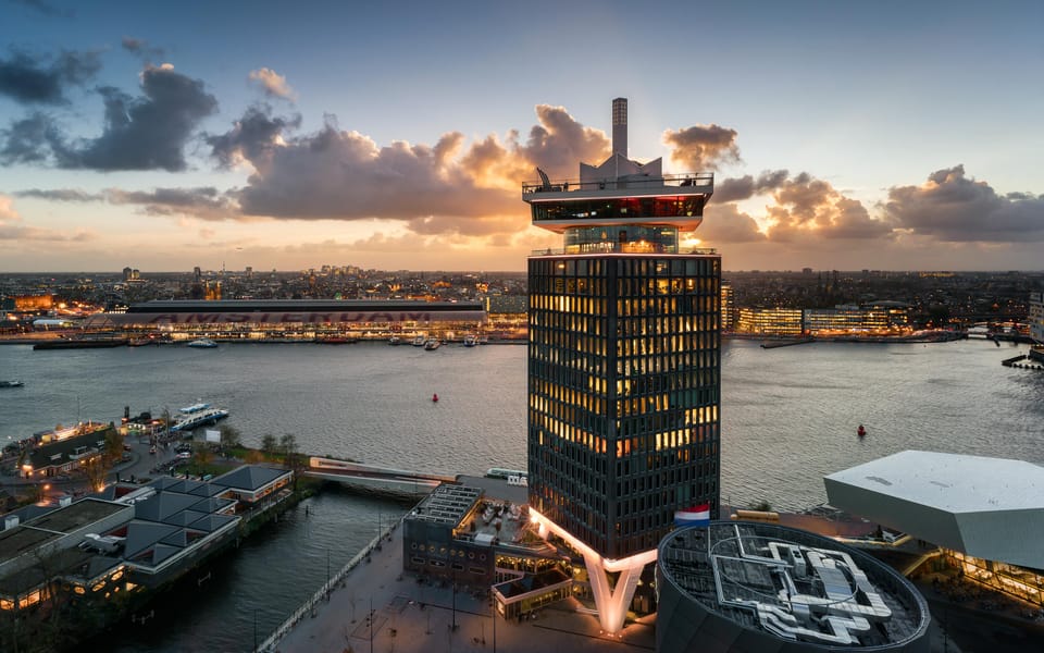 Amsterdam: A'DAM Lookout Ticket and Lunch or Dinner Voucher - Entering ADAM Lookout: Easy way in from Amsterdam Central