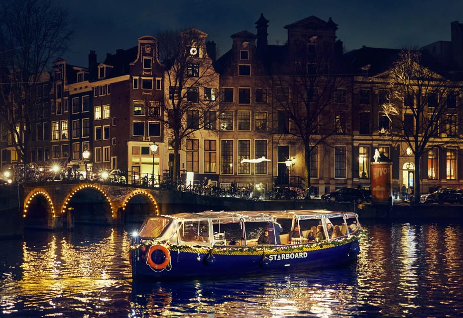 Amsterdam: Cozy Evening Canal Cruise With Open Bar Option - Margere Brug and the Amstel beer story you can actually picture