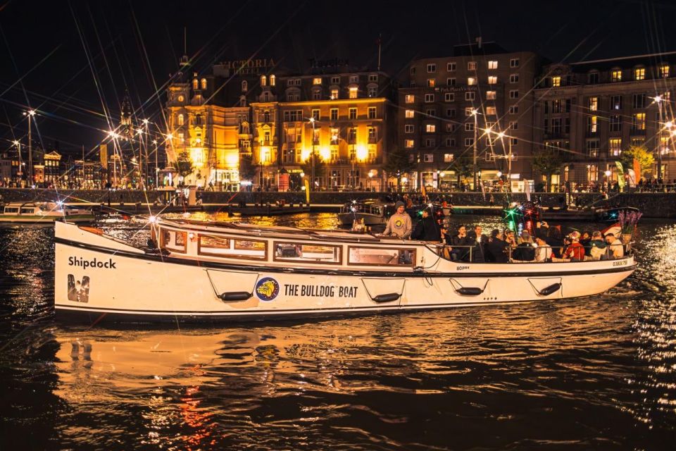 Amsterdam: The Bulldog Boat Smoke and Booze Cruise - Route feel and scenery: UNESCO Canal Belt with an Amstel finish