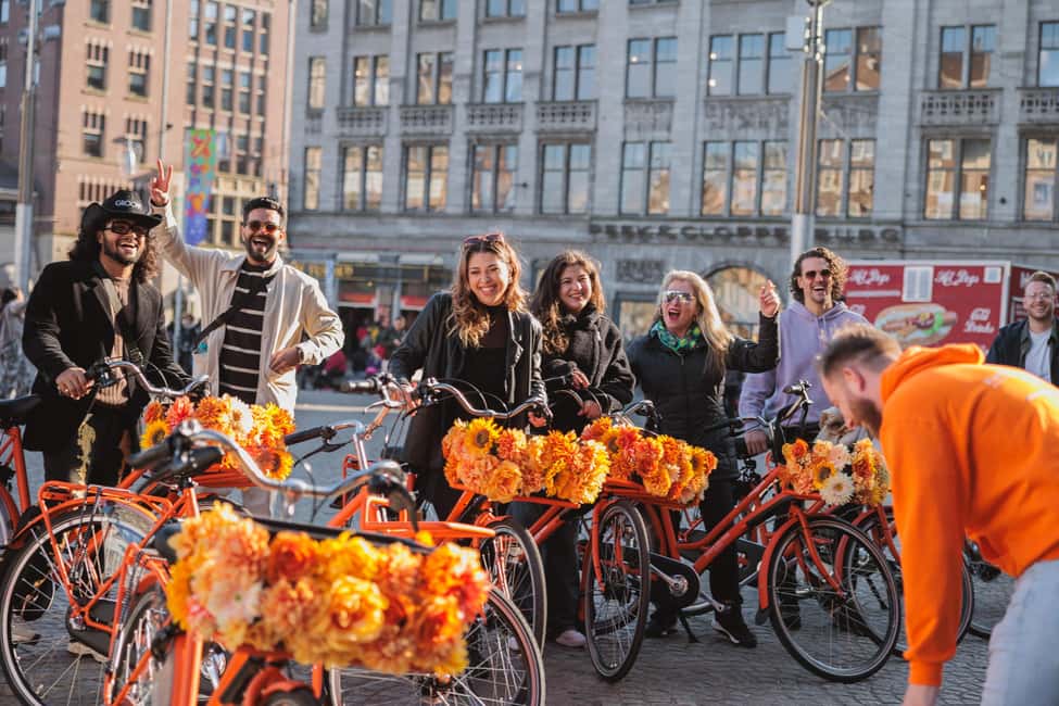 Amsterdam: Top Highlights Guided Bike Tour EN/DE/ES/FR/IT/CN - Rijksmuseum photos, Grachtengordel canals, and UNESCO-style architecture
