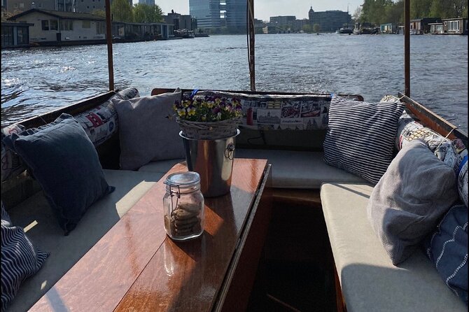 Dutch Cheese & Drinks Guided Amsterdam Boat Tour, All Inclusive - The green rooftop of Renzo Piano and the old shipyard docks